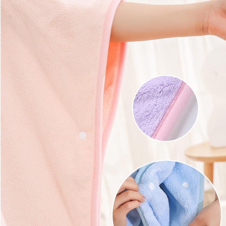 帽婴儿浴巾连斗篷a类吸水风速干不掉毛绒珊瑚盖毯儿童披SAM厂家