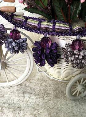 楚脉欧窗帘婚式家纺杨梅吊球侧边花边板装饰12米FUA一整庆板标价