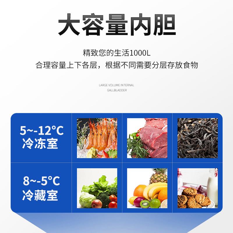 四门冰冰箱商用冷JIN柜大容量冷藏柜冷冻柜双六开门立式保温鲜柜