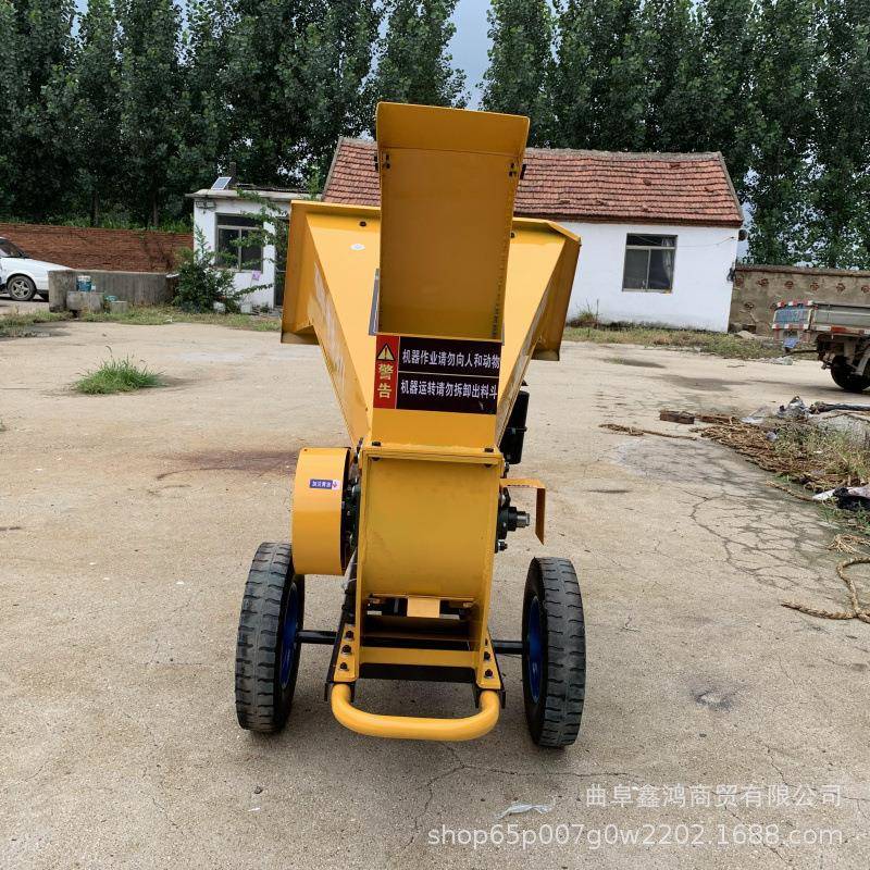 果园汽油树枝粉碎机动式树枝碎卧枝机移式家用树碎枝GLI粉机图片