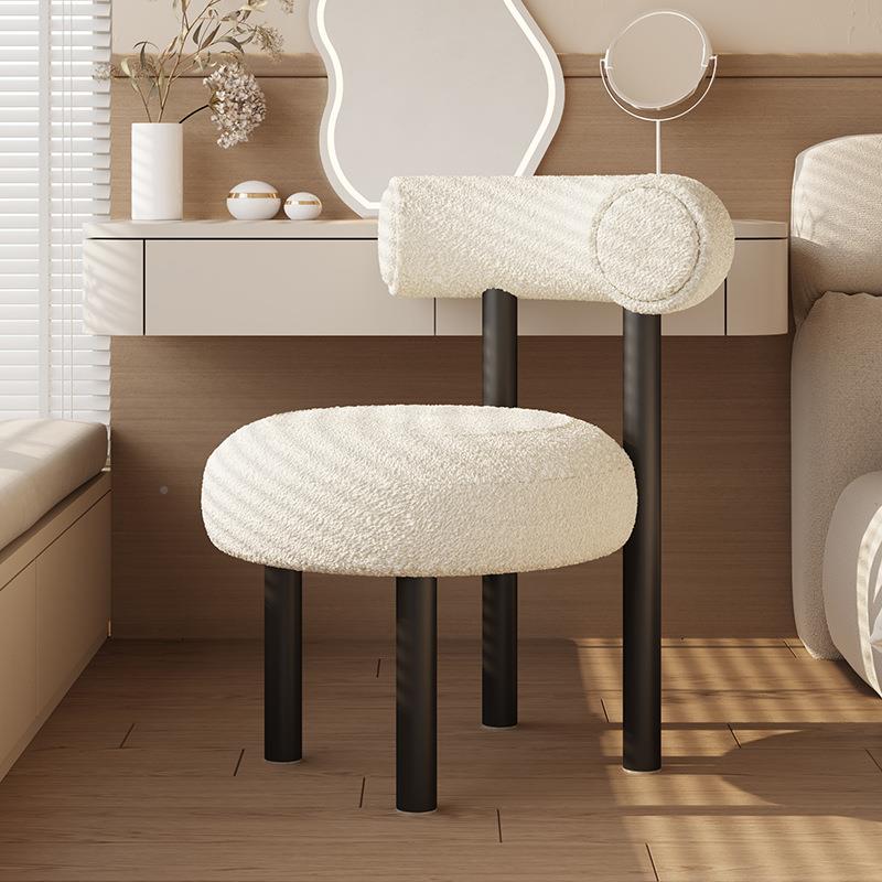 网台红卧化妆椅梳妆凳A-123子女生室现代简约小胖椅轻奢油风书房