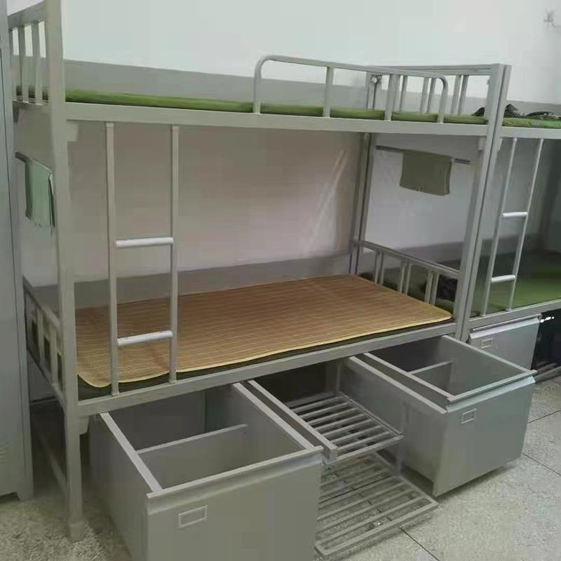 下铺双层床学铁生宿舍上GPL床工厂员上工铁架床高低床下加厚艺公