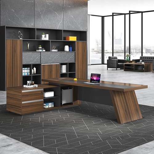 办公家具脑板式接老板大班台拼书房时UTS单人电桌经理主管办尚公