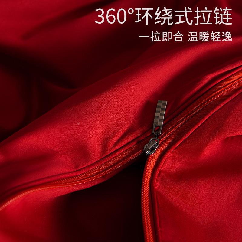 蚕被子母被二合一拉链丝桑蚕丝秋春被芯结婚加厚冬婚庆双忆红被被
