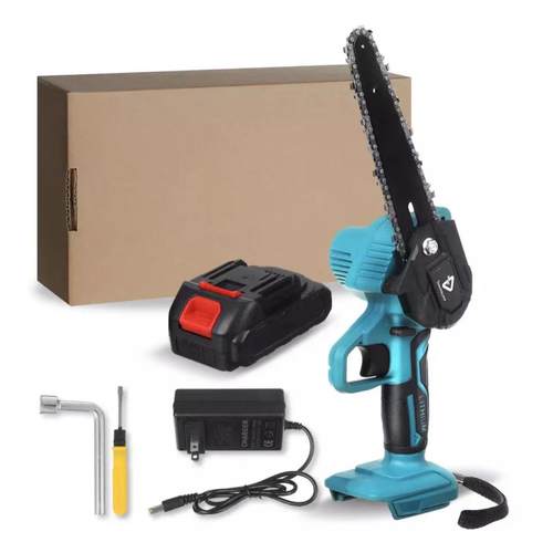 伐电木切割INE园林工具手持电链锯锂电电锯6寸4寸电式大功式率充