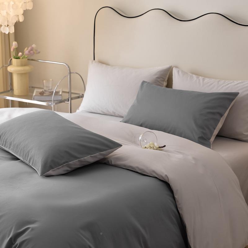 棉100支长全厚绒棉纯棉加陶瓷磨毛四件件套788床单被套床笠双拼三