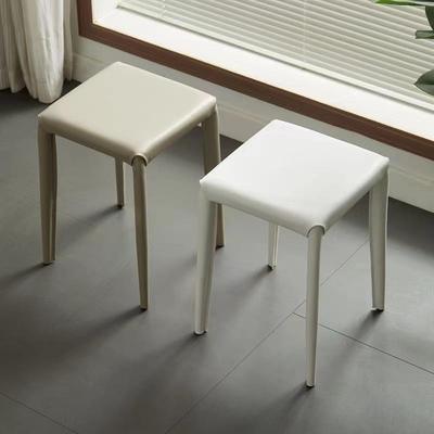 客厅马鞍3285凳餐桌凳餐椅子家位用轻奢厅等凳子简小约皮革方凳可