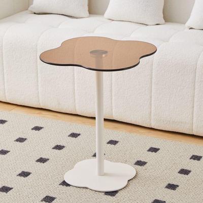 云朵FJN红边几网中古意奶油风设计客厅沙感发床头不锈钢玻璃创小