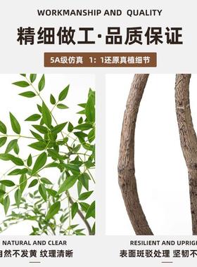 假仿真南天假绿植装饰客42680厅仿植物造景生室内盆栽落地摆竹件