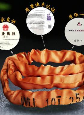 0吨10m环柔性吊带10T2M4M6型M尼龙吊绳101吨8米O高强形纤维385吊