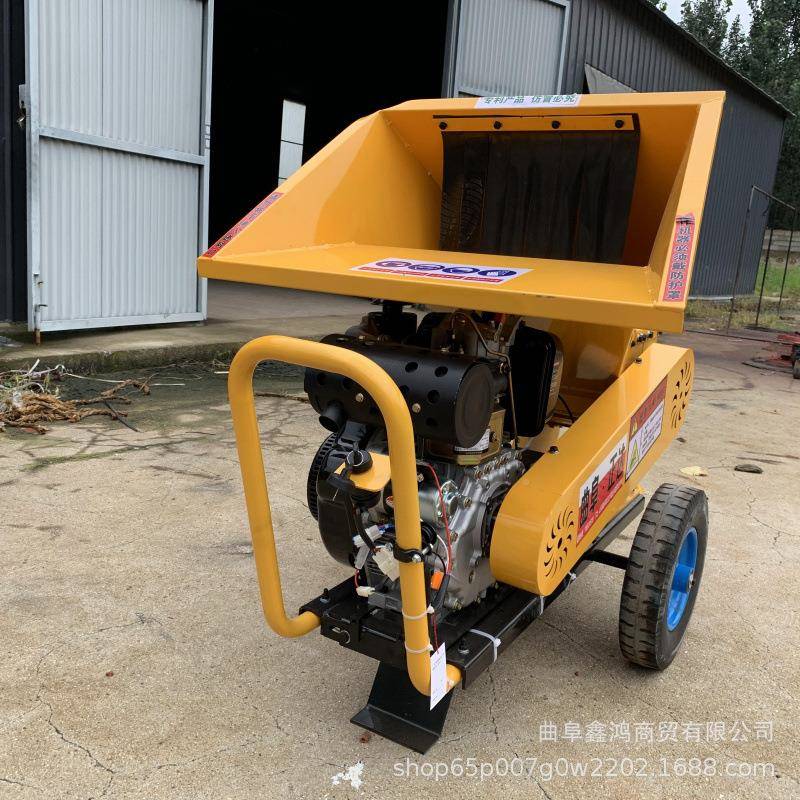 VNP移式树枝碎枝机树卧式家用树枝粉碎机图片果园汽油枝动粉碎机