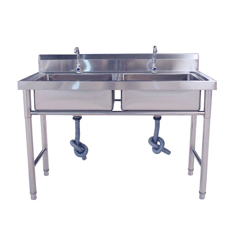 不锈钢水槽201 304 商用家用食堂单双三池水槽规格齐全加厚材质