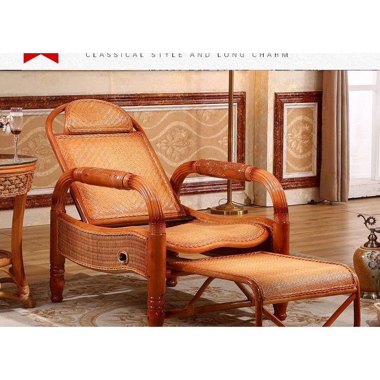 8椅V天然真藤躺多功能折叠椅椅032简约休闲午椅懒人逍休遥椅家具