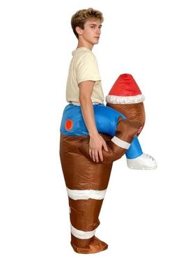 姜饼人背人充气服款万具CSO圣节装扮搞偶怪道骑行爆充气人服