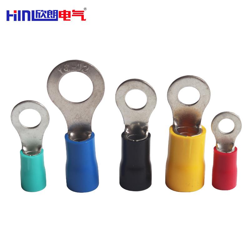 O型0.8厚圆形预绝缘冷压端端头圆子2环线耳RV1./5-国标RV1.4接线