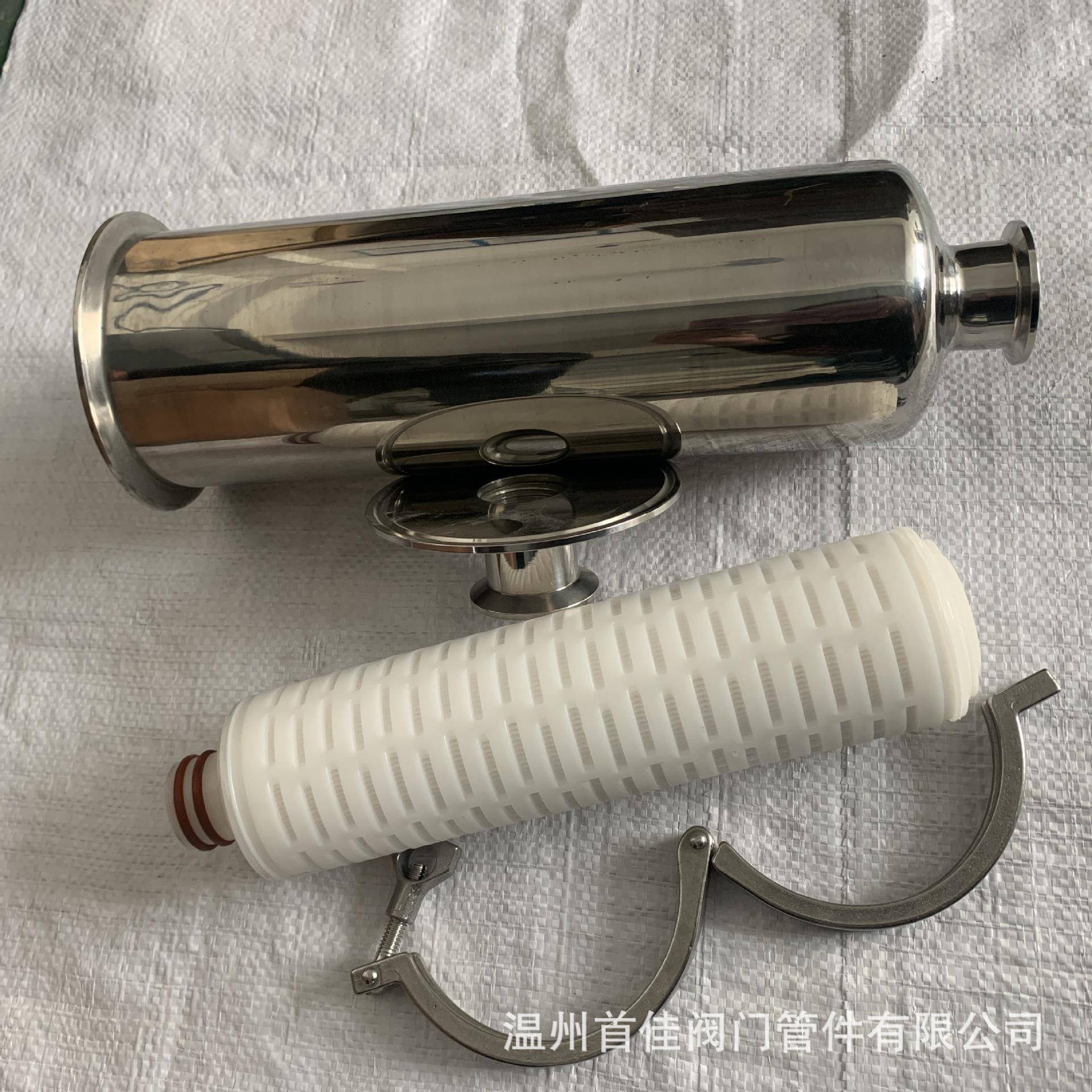 不锈YJQ钢滤网滤芯过滤生级快装卡箍卫法兰器链直筒过接滤器