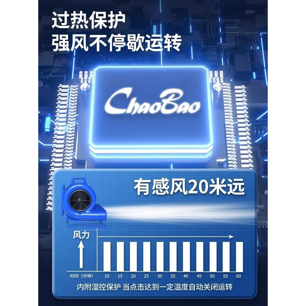 超宝吹地机酒店地毯吹干机商用大功率厕所地面吹风机鼓风机CB900