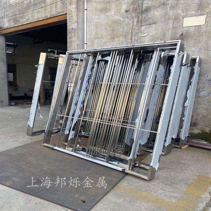 现代屏风隔断制上海家厂制FGUHH-4G酒店入户镂作空花格别作墅不锈