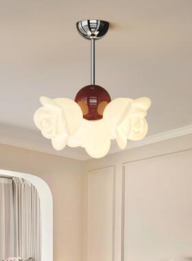 卧室灯童房吊灯奶馨油风创意花朵吸顶灯家温浪漫全光谱儿VYS护用