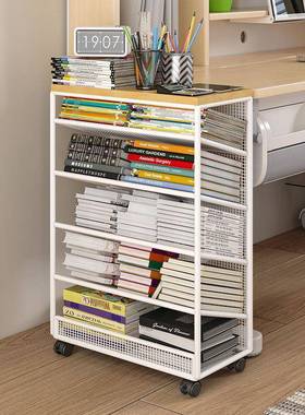 书架落地置物纳架可本移XJR动小推车绘本架家用简装易免安儿童书