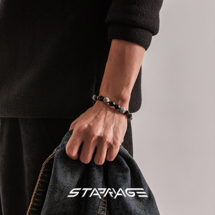 星宇纪 原创墨影手链男高级感轻奢小众男生手链金曜石手链