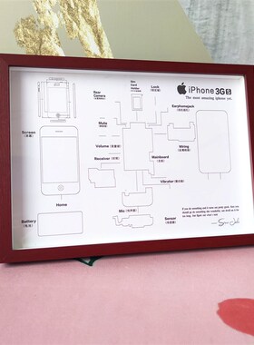 速发手机拆解相示iph展机立体标本收藏装裱拆框框