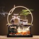 速发鱼缸流水器假陶创意山客循环景观办公室桌面摆件装 饰瓷厅开业