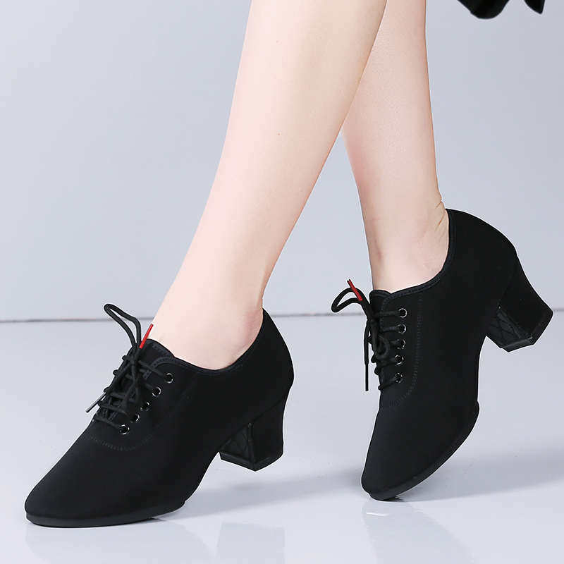 悦帕女士跳舞鞋牛津布舞鞋平跟广场舞鞋拉丁舞鞋交谊舞鞋夏季软底