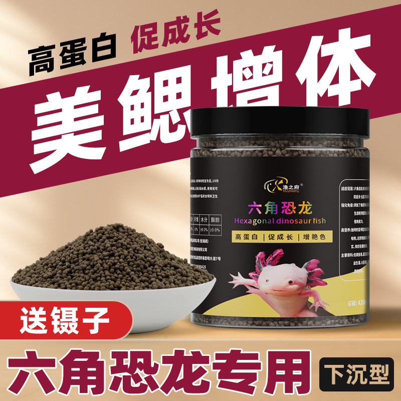 六角恐龙鱼饲料美西螈专用蝾螈鱼食娃娃鱼清道夫小颗粒下沉型鱼粮,宠物/宠物食品及用品,观赏鱼饲料,淘宝优惠券,粉丝福利购,淘宝优惠卷