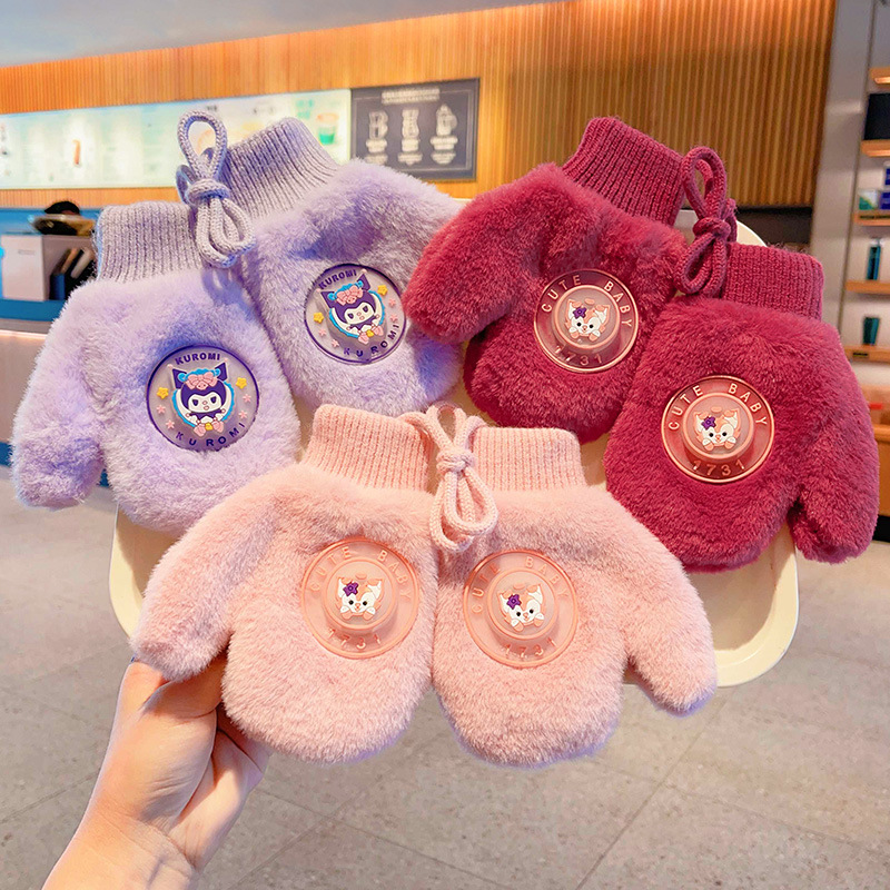 哆啦a梦毛绒手套动漫周边防风防寒骑车触屏骑车保暖机器猫加厚