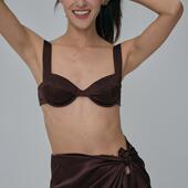 高级桑蚕丝软钢圈女士内衣文胸薄款 the fall复古法式 小胸聚拢性感