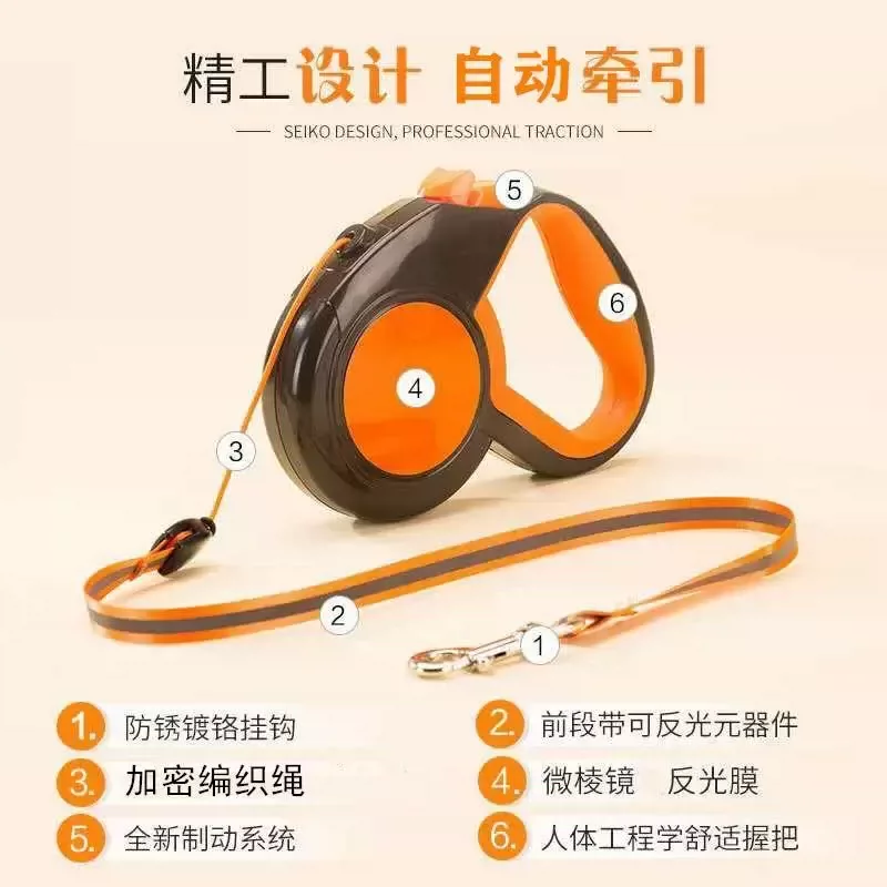 宠物反光牵引绳自动可伸缩3M/58