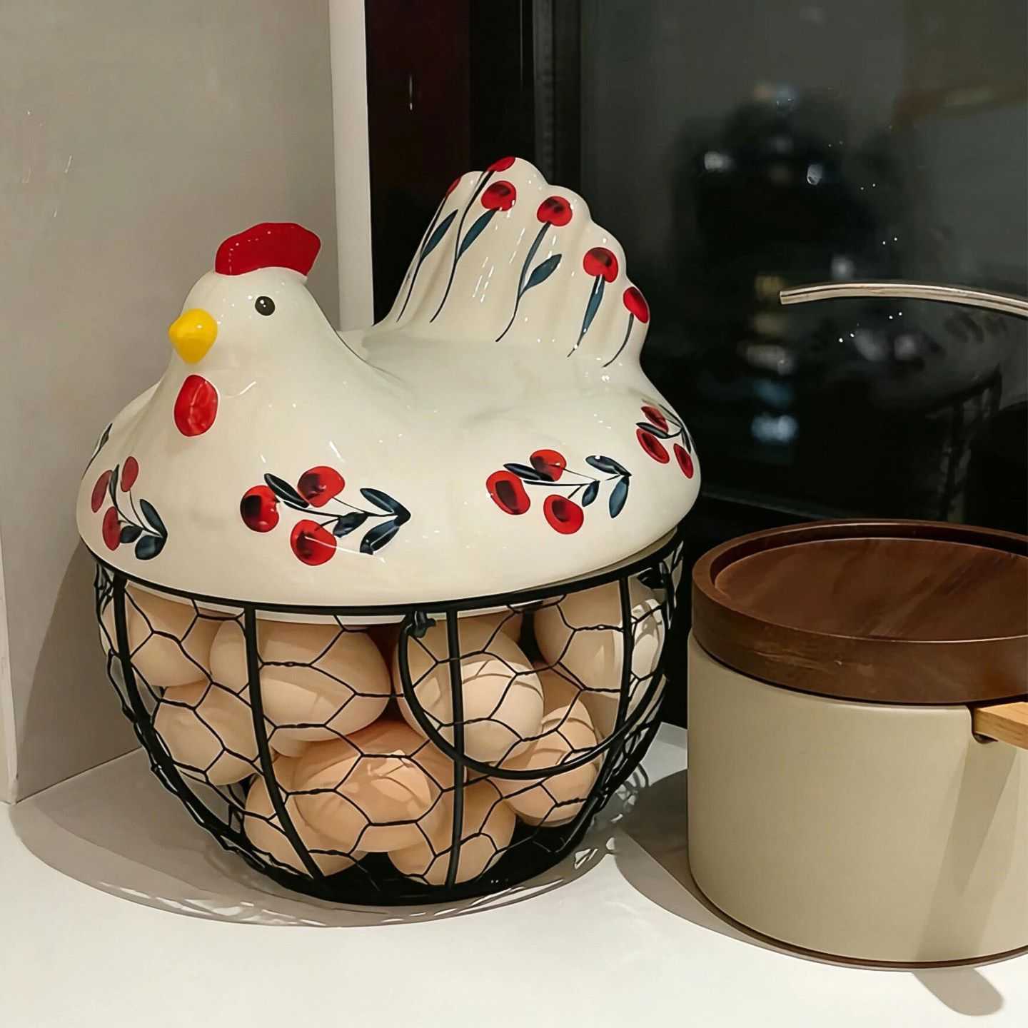 【家居好物】陶瓷老母鸡鸡蛋