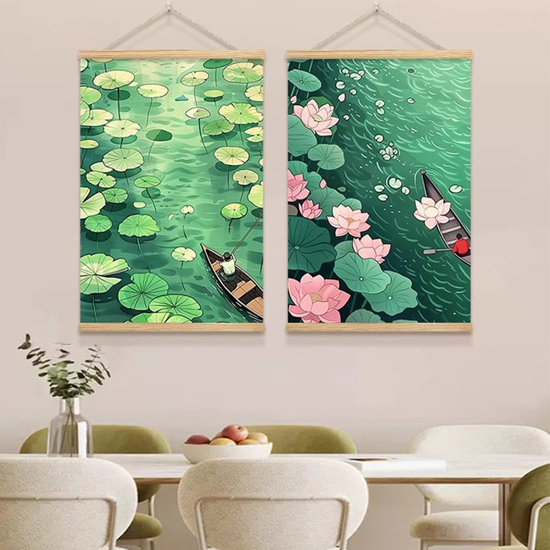 抽象花卉客厅装饰画现代简约布艺沙发背景墙挂画高档肌理挂布画图片