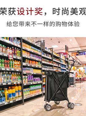 K9携H万向轮菜车折叠X超市购物车便快递小推车买户外F76TS9T8手推