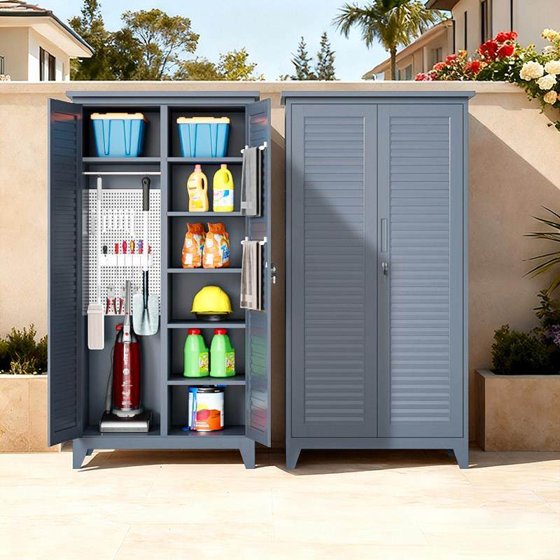 新款铝合金阳台储物柜防潮防水家用收纳柜斜顶防雨工具柜支持定制,住宅家具,户外储物柜,淘宝优惠券,粉丝福利购,淘宝优惠卷