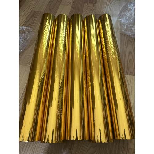 101金色电化铝 烫金纸过塑64x240米 包邮