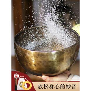 尼泊尔颂钵手工佛音碗铜法器铜罄钵盂梵音钵静心瑜伽冥想钵静心钵