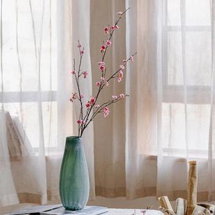 仿真花梅花桃花枝假花摆设客厅餐桌干花中式禅意桌面装饰花艺摆件