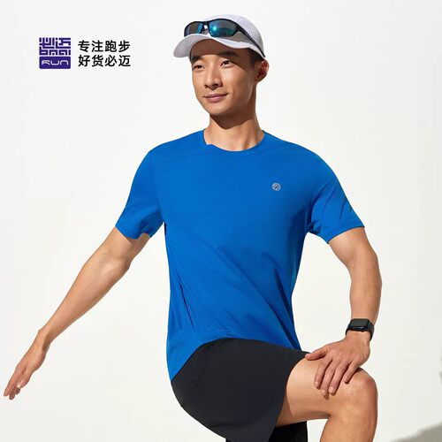 必迈26夏季跑步圆领短袖T恤男女吸湿速干半袖跑步训练服健身服