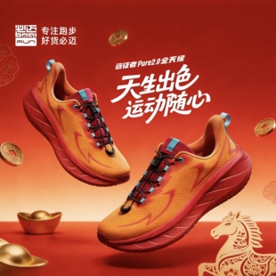 必迈远征者Pure2.0全天候减震慢跑通勤男女跑步鞋 舒适运动鞋