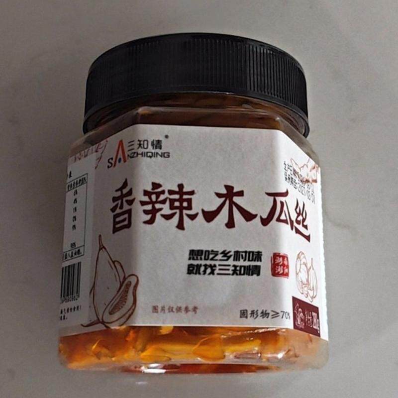 木瓜丝香辣酱菜下饭菜开味菜爽口湖南特产小菜咸菜腌菜什锦菜瓶装