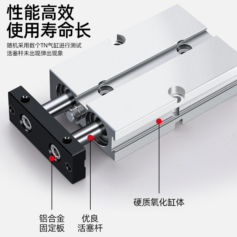 TN10/16/20x10/15/20/25/30/40-50/75/100/150小型双杆双轴气缸