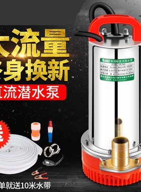 12V直流潜水泵24V48V60V伏电动车抽水机农用小型抽水泵电瓶车水泵