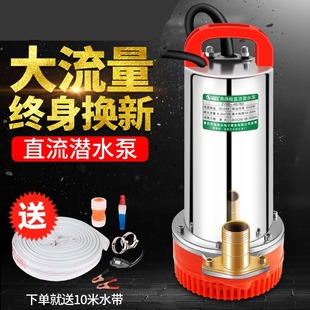 12V直流潜水泵24V48V60V伏电动车抽水机农用小型抽水泵电瓶车水泵