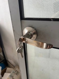 三柱锁25-65mm塑钢彩钢门锁把手锁球锁三杆锁卫生间执手锁三杆式