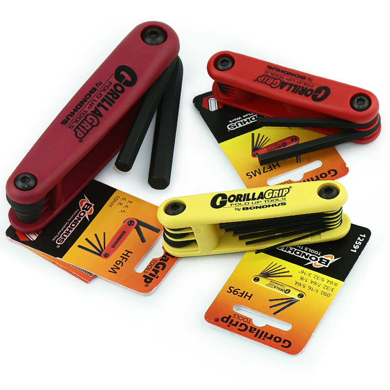 BONDHUS波顿美国进口折叠式便携内六角扳手套装螺丝刀六角匙组套