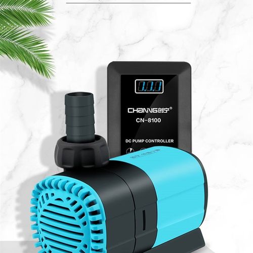 创宁24V变频水泵超静音鱼缸潜水泵底吸鱼粪泵水陆两用鱼池 循环泵