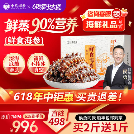 小兵海参鲜食即食海参小兵海参官方旗舰店辽刺参化冻即食独立包装