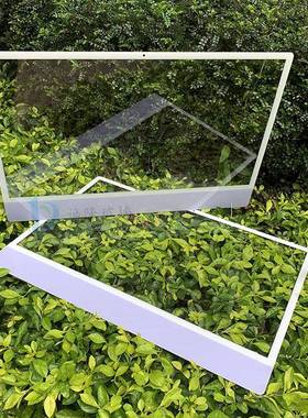 紫色+白色丝印AR玻璃24寸一体机电脑玻璃减反射镀膜钢化玻璃